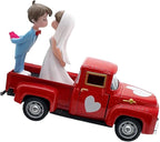 Alloy Retro Car Decors Antique Truck Model with Couple Figurines for Weddings Party Centerpieces and Home Shelf Display Couple Figurine Home Decors