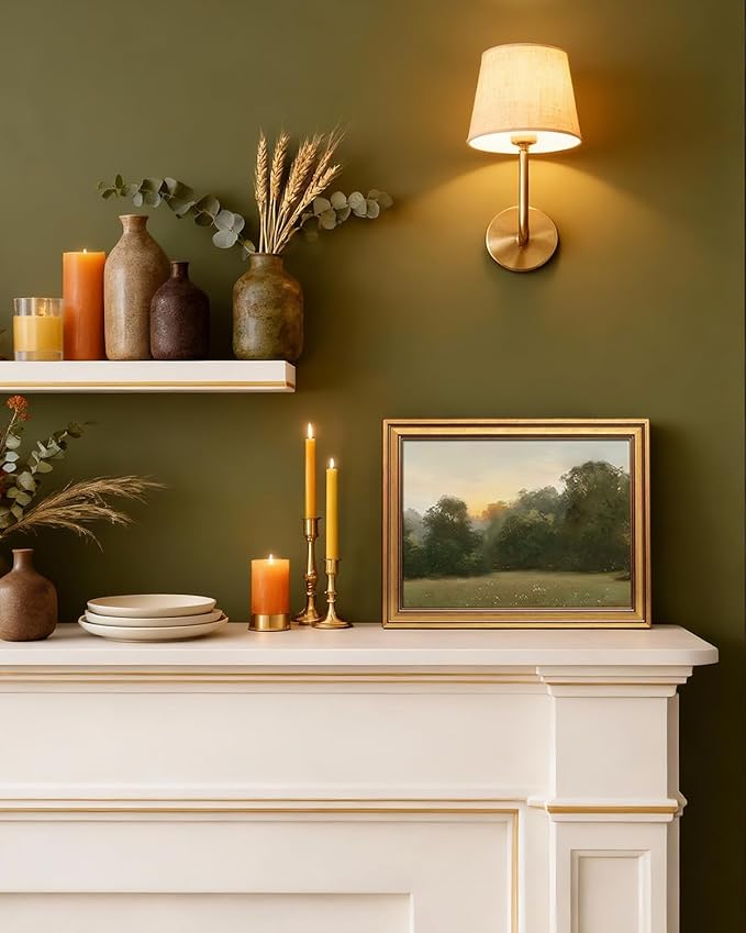 VIYYIEA Vintage Gold Framed Wall Art for Living Room, Sunrise Canvas Prints Home Decor, Oil Painting Picture, Bedroom Wall Decor Gifts for Friends or Family -【Sunrise】-(16L x 12W)