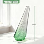 Mini Gradient Glass Vase, Exquisite Desktop Decorative Vase, Pro Glass Replacement (Green)