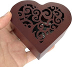 Pursuestar You are My Sunshine Wind Up Music Box, Heart Shaped Vintage Wood Carved Mechanism Musical Gift for Lover Girlfriend Wife Husband Valentine's Day Mother's Day Christmas Anniversary