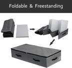 AMJ Extra Length Under Bed Storage Organization Containers for Shoes, Clothing, Bedding, 35.5 x 16.5 x 7“, Black Gray
