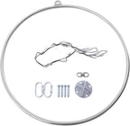 Aerial Hoop Set 33.5" Aerial Lyra Hoop Professional Circus Fitness with Complete Rigging Hardware Kit Acrobatics Equipment Hanging Rings for Home Yoga Dance Sling Kit