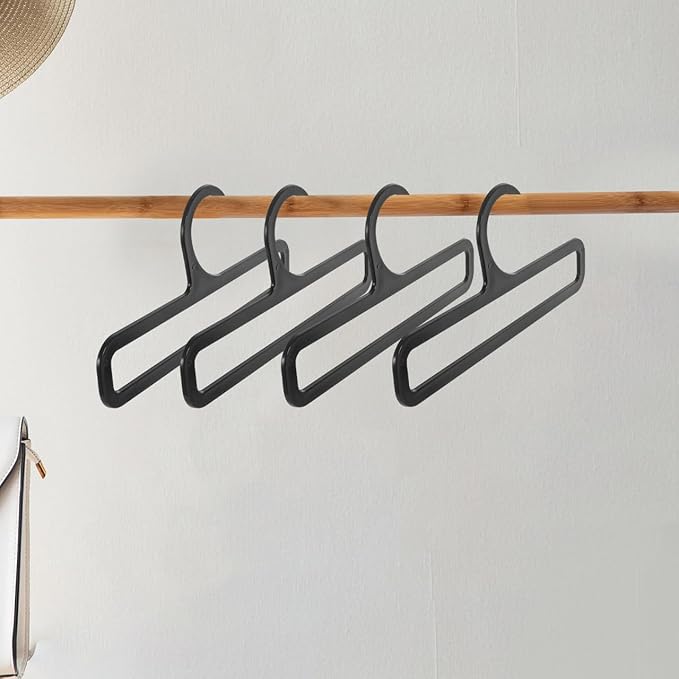 Milisten Scarf Hanger 10-Pack Plastic Organizer for Closet Belt Tie Holder Rack with Smooth No-Scratch Hooks Space-Saving Shawl Display Stand 6.69X3.14X0.09 Inches