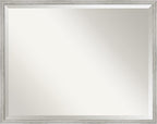 Amanti Art White Wall Mirror 23x29 Shiplap White Narrow Rectangle Bathroom Mirror for Wall Decor Living Room, Large Cottage Wood Frame, Hangs Horizonally and Vertically, Bathroom Decor, Beveled Edge