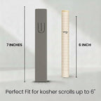 SURI Mezuzah for Door with Scroll – 7 Inch Modern Mezuzah Case with Non Kosher Scroll Included, Fits up to 6” Scroll, Easy Adhesive Installation, Gift Box Included