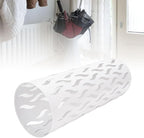 YUYTE Metal Round Umbrella Holder, Shaped Freestanding Umbrella Organizer for Entryway, Home, and Office (White)