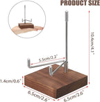 Hipiwe Crystal Display Stand Adjustable Metal Arms Display Stand Easel with Wooden Base for Displaying Geodes Rock Mineral Agate Coral Seashell and Small Collectibles,2.6"x2.6"x4.1"