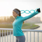 7 Ring Stretch Resistance Exercise Band, Miracle Miles Band, Yoga Stretching, Arm, Shoulders Foot, Leg Fitness Home Gym Physical Therapy Band
