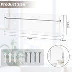 Clear Acrylic Wall Magazine Holder & Brochure Holder, Nursery Book Shelves for School Kids Room Waiting Room Living Room Office Home Display Decor (2 Pack 17 Inch)