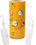 Decorative Ceramic Umbrella Stand - Porcelain Umbrella Holder Chinese Flower and Bird Print Vintage Floor Standing Vase Multi-Functional Cane Storage