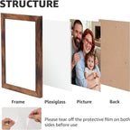 Giftgarden 4x6 Picture Frame Set of 18, Lightweight 4 by 6 Frames Bulk for Gallery Wall Photo Hanging and Tabletop Display, Rustic Brown