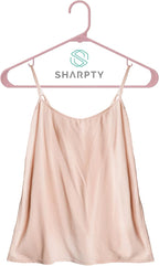 Sharpty Plastic Hangers Clothes Hangers for Clothing, Closet, Coats & Shirts - Durable & Space Saving - for Everyday Standard Use, Room Essentials & Basics - 20 Pack - Pink