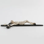 DevotedWalls 10" H Catholic Realistic Crucifix for Wall,Realistic Jesus Chirst Cross for Church,Chapels and Home Table,Altar Cross,Domestic Altar,Catholic Gift, Religious Gift,Lifelike Crucifixion Christ Wound for Meditation (Black and White)