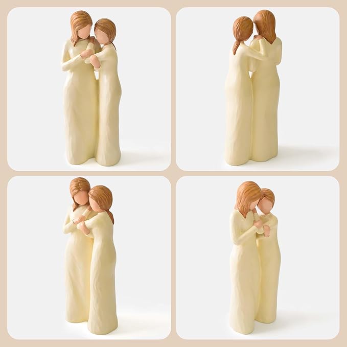 Sister Gifts for Women, Best Friend Sisters Birthday Gift, Unique Resin Sister Figurines Gifts for Sisters from Sister, Mother and Daughter or Friendships