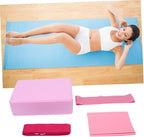 4pcs Yoga Tool Kit Yoga Brick Latex Pull Towel Stretch Band Resistance Ring for Stretching Home Gym