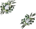 2X Wedding Arch Flowers Decorative Swags Floral Swag Welcome Sign Decoration for Party, White Flowers
