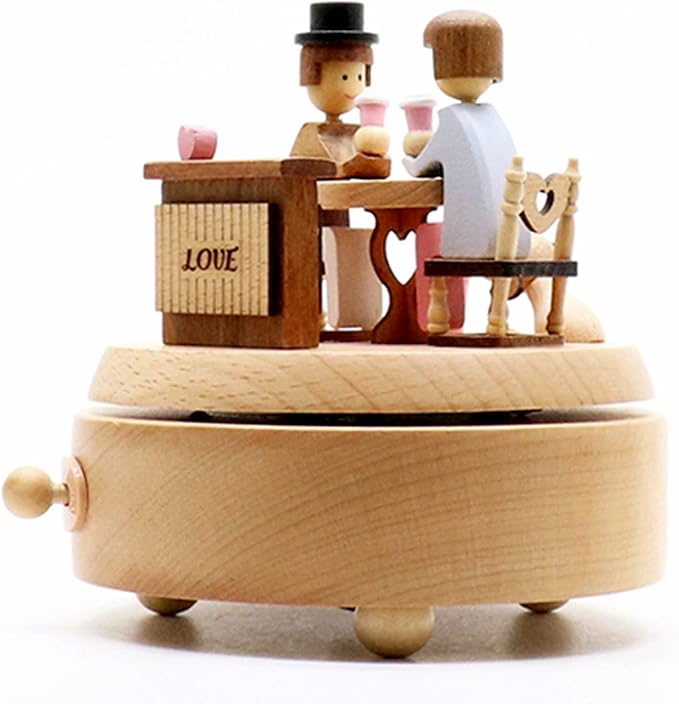 ROSIKING Classical Music Box Revolve Musical Boxes Christmas Birthday Valentine's Day Gifts for Lover, Boyfriend, Girlfriend, Husband, Wife Plays Can't Help Falling in Love