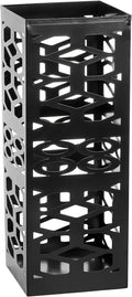 ZENFUN Metal Umbrella Holder Stand for Entryway, Square Umbrella Organizer, Walking Sticks Storage Bin Freestanding for Home, Office, Hotel, Black, 5.9 x 5.9 x 15.7 Inches