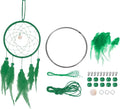 PATIKIL DIY Dream Catcher Kit, Green, 120mm / 4.7 inches, Unisex, Teen & Adult, Native American Cultural, Dream Catcher, Non-Foldable