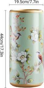 Ceramic Umbrella Stand, Vintage Ceramic Umbrella Stand, Umbrella Holder for Entryway, Multi-Functional Painted Porcelain, for Home Office Entrance Indoor(B)