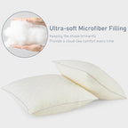 Leeden 18x18 Pillow Inserts Set of 2, Soft and Fluffy Throw Pillow Forms for Couch and Bed, 18 Inch Square Decorative Pillow Inserts, Beige