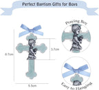 KOMI Baby Wall Cross Catholic Baptism Gifts for Boys Praying Boy Cross for Baptism First Holy Communion Christening Cross Decor