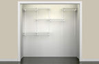 ClosetMaid ShelfTrack Wire Closet Organizer System, Adjustable from 5 to 8 Ft., with Shelves, Clothes Rods, Hardware, Durable Steel, White