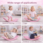 Rocker Board Balancing Training,Balance Board, Plastic Balance Seesaw Board with Elastic Ball, Improves Motor Skills and Build Core Strength, for Kids Toddlers Teens Balance Training, Balance boa