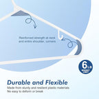 HOUSE DAY White Plastic Hangers 30 Pack, Plastic Clothes Hangers with Built-in Strap Hooks, Space Saving Slim Hanger for Closet Organizers and Storage, Durable Clothing Hanger for Shirts Blouses Tops