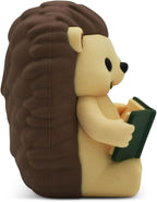 Little Readers – Cute Figurines for Bookshelves, Desks, Terrariums & Home Decor – Book-Loving Animal Statues - Hedgehog