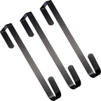 Zhehao 3 Pieces Christmas Decor Metal Wreath Hangers Over The Door Light Handy Wreath Hanger Hanging Hook (12 Inch, Black)