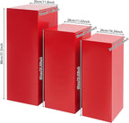Display Pedestal Stand, Metal Display Pedestal Stands, Metal Showing Holder Pillars Display Pillars For Birthday Party Wedding 110.23 lbs Load-Bearing Capacity (Red 3 PCS)