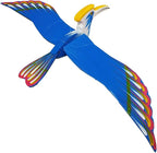 WitnyStore Wooden Bird Mobile 23" Blue Hornbill Hand Made Painted Wood Flapping Wing Birds Hanging Ceiling Decor Wind Chimes Handcrafted Art Animal Decorative Collectibles Décor Gifts Souvenirs