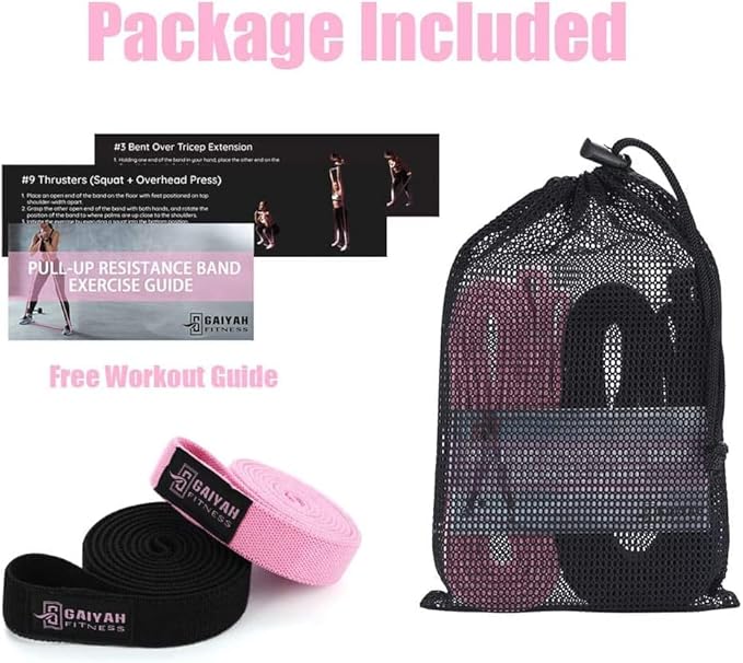 Long Resistance Bands, Fabric Resistance Bands Stretch Bands for Exercise Bands Resistance Bands Set Elastic Resistance Bands for Working Out Women Resistance Bands for Physical Therapy