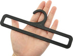 10PCS Plastic Scarf Hanger 17cm for Scarves Belts Towels Tie Rings Multifunctional Clothes Hangers Wardrobe Storage Racks Suitable for Storing Scarves Belts Ties Shawls Black