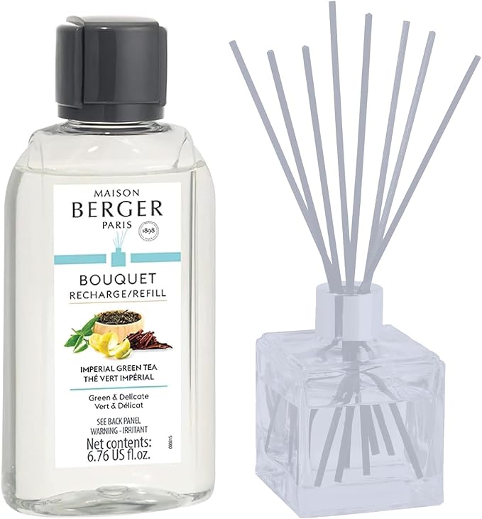 Maison Berger - Imperial Green Tea - Air Freshener - Fragrance Refill for Reed Sticks and Ceramic Diffuser - 6.76 Fluid Ounces - 200 Milliliters