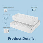 Drawer Organizer Clothes -3 Pcs T shirt Organizer Multipurpose Dresser Drawer Organizer for Adults & Kids, Closet Foldable 12 Cells per Organizer - Closet Organizers & Storage, Shirt Folder - White