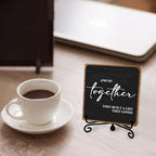Home Wooden Decor Sign, Farmhouse Plaque with Stand, Warmth Housewarming Gifts for Women Men Family, Table Desk Cubicles Accessories for Living Room Bedroom Home Decorations