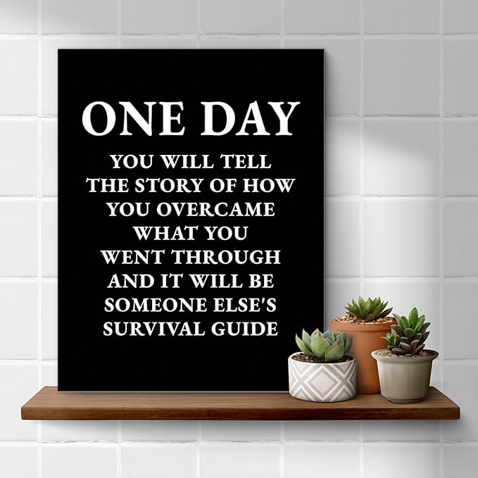 Inspirational Quotes Wall Art Decor, Black Office Decor for Men, Motivational Success Canvas Painting Positive Affirmations Posters Artwork for Home Office (11.5 X 15 Inches, Framed)