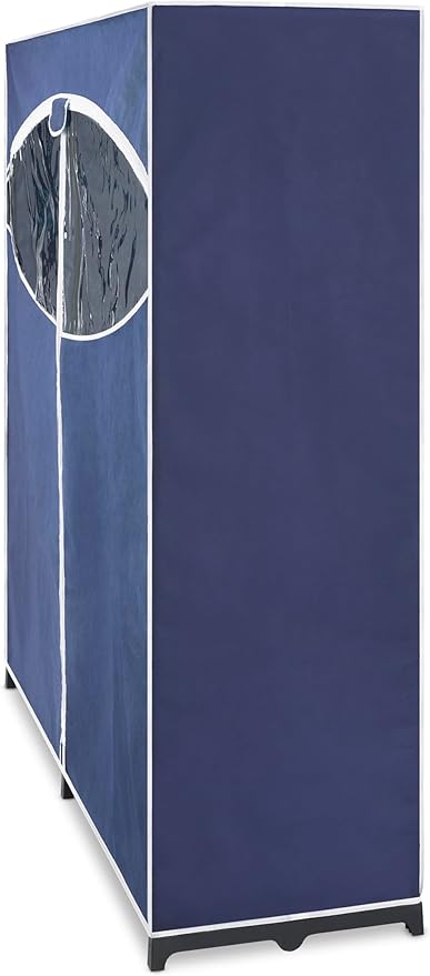 Whitmor Extra-Wide Portable Clothes Closet - 60 Inches Wide - Store Seasonal Clothing - Blue