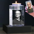 3D Crystal Photo,Personalized Memorial Gifts for Men Women Dad Husband,Custom Birthday,Anniversary Keepsake,Personalized 3D Picture in Crystal