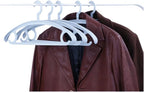 10 Pack Heavy Duty Coat Hangers 25lb Load Capacity Swivel Suit Clothes Hanger Wide Shoulder Jacket Hangers Thick Large Oversize Non Slip Coat Hanger (Blue)