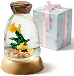 Unique Goldfish Aquarium Snow Globe with Gift Wrapped Box - Decorative Glass Ball with Glitter Water Effect, Ideal for Housewarming & Birthday Gifts, Miniature Tabletop Decor