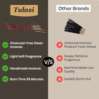 Tulasi Palo Santo Cleansing Incense Sticks (48 Scent Sticks) | with Real Herbs | Long-Lasting 55-Minute Burn | Perfect for Meditation, Yoga & Removing Negative Energy