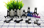 Artliving 3" Black Plastic Stand Cookie Holder Display Stand Place Card Holder Display Easels at Weddings, Birthday Party(24 Pack)