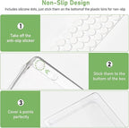 8 PCS Clear Plastic Drawer Organizer Tray, Acrylic Vanity Bathroom Drawer Organizers Trays, Desk Drawer Organizer Bins for Cosmetic, Makeup, Kitchen, Office, Junk Drawer Divider Organization