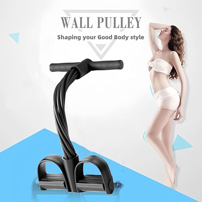 Resistance Bands for Exercise,6-Tube Elastic Yoga Pedal Puller Resistance Band, Natural Latex Tension Rope Fitness Equipment, for Abdomen/Waist/Arm/Leg Stretching Slimming Training