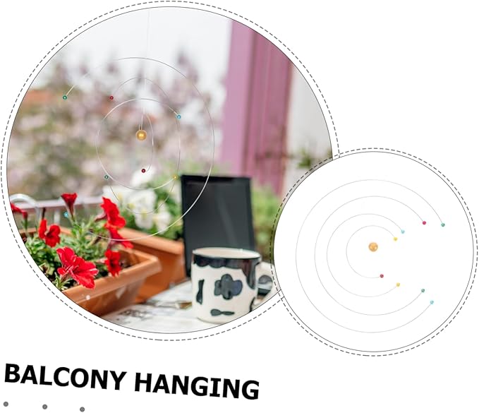 Atom Hanging Mobile Modern Wind Chime Space Science Model Educational Decor for Classroom and Home Hanging Mobile for Adults and Kids