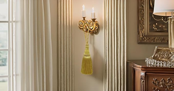 Beautiful Large 8" (20cm) Tassel (KTH8) Canary Gold Gold Multicolor #4875 (Dark Gold, Yellow Gold) Individually Sold