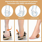 Ankle Balance Board Foot Strengthener Trainer - Single Leg Stability Board + Massage Ball for Sprain Recovery, Plantar Fasciitis Relief, Posture Correction & Balance Training